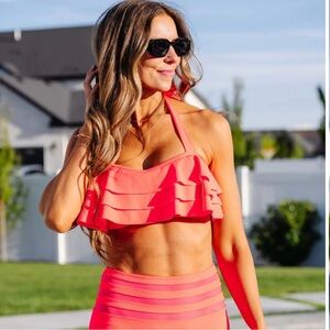 KIAVA Black Ruffle Bikini Top